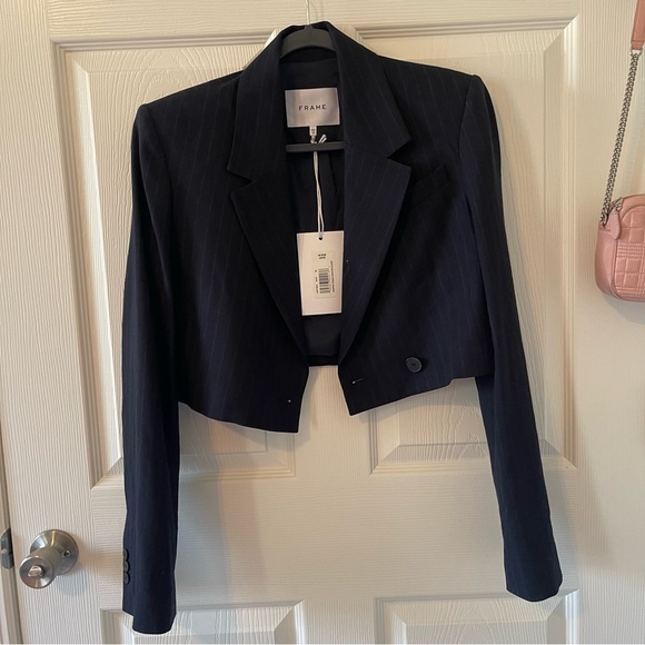 Frame
Cropped Pinstriped Blazer - Picture 6 of 7